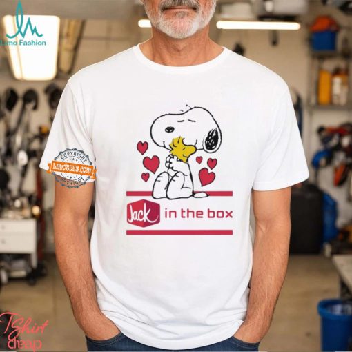 Snoopy And Woodstock Loves Jack In The Box Logo Shirt
