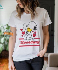 Snoopy And Woodstock Loves Speedway logo Shirt