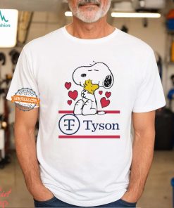 Snoopy And Woodstock Loves Tyson Logo Shirt