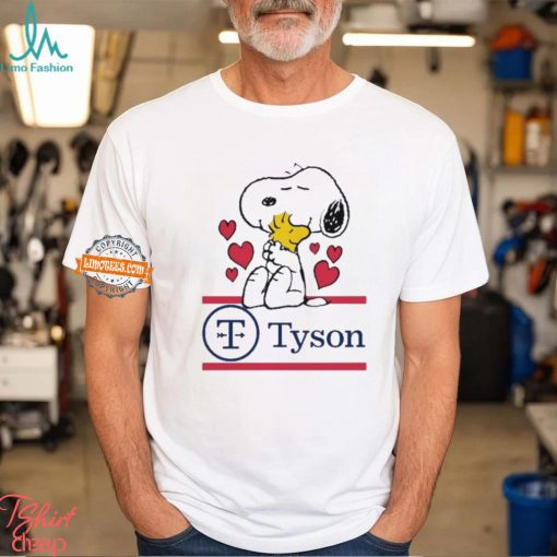 Snoopy And Woodstock Loves Tyson Logo Shirt