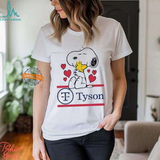 Snoopy And Woodstock Loves Tyson Logo Shirt