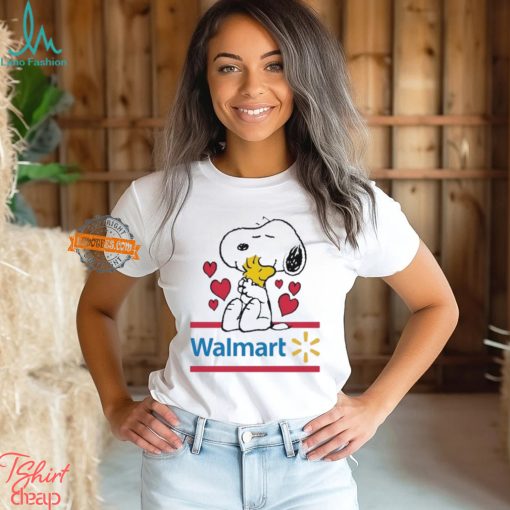 Snoopy And Woodstock Loves Walmart Logo Shirt