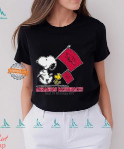 Snoopy Arkansas Razorbacks Road To Oklahoma City flag shirt