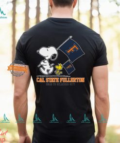 Snoopy Cal State Fullerton Road To Oklahoma City flag shirt