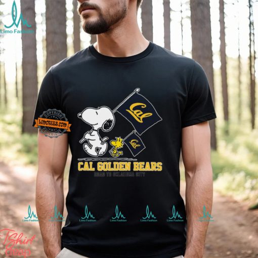 Snoopy California Golden Bears Road To Oklahoma City flag shirt