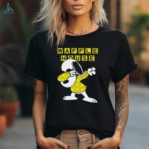 Snoopy Dadbing Waffle House logo shirt