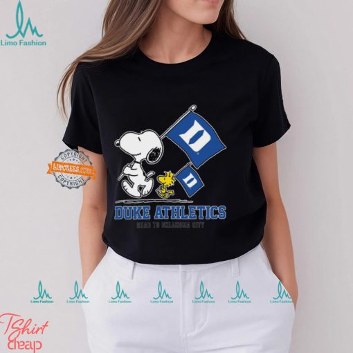 Snoopy Duke Athletics Road To Oklahoma City flag shirt