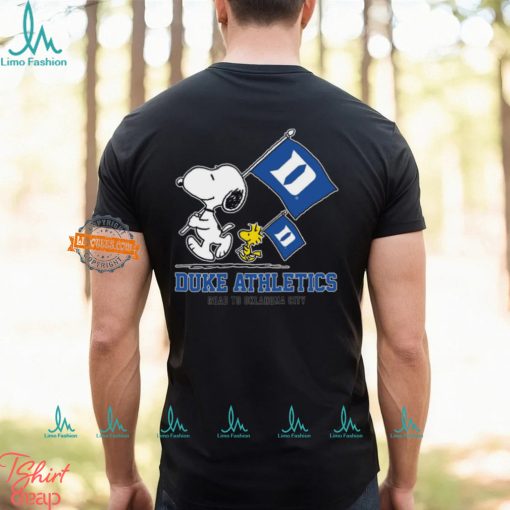 Snoopy Duke Athletics Road To Oklahoma City flag shirt