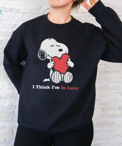 Snoopy I Think I'm In Love Adult T Shirt