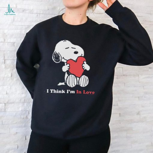 Snoopy I Think I’m In Love Adult T Shirt