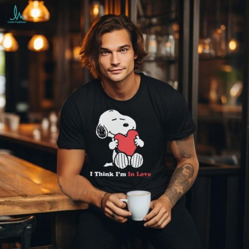 Snoopy I Think I’m In Love Adult T Shirt