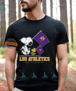 Snoopy LSU Athletics Road To Oklahoma City flag shirt