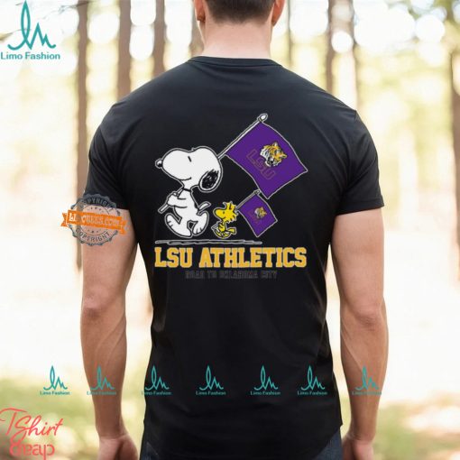 Snoopy LSU Athletics Road To Oklahoma City flag shirt