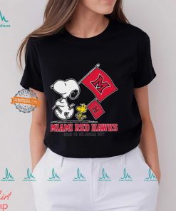 Snoopy MIAMI RED HAWKS Road To Oklahoma City flag shirt