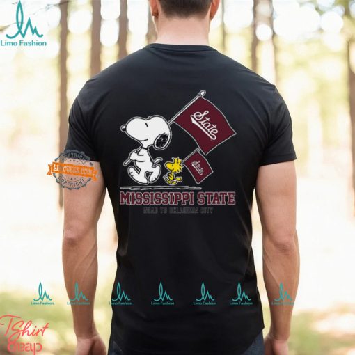 Snoopy Mississippi State Road To Oklahoma City flag shirt