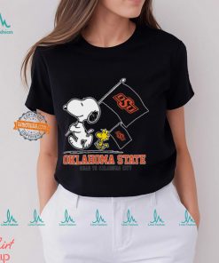 Snoopy Oklahoma State Road To Oklahoma City flag shirt