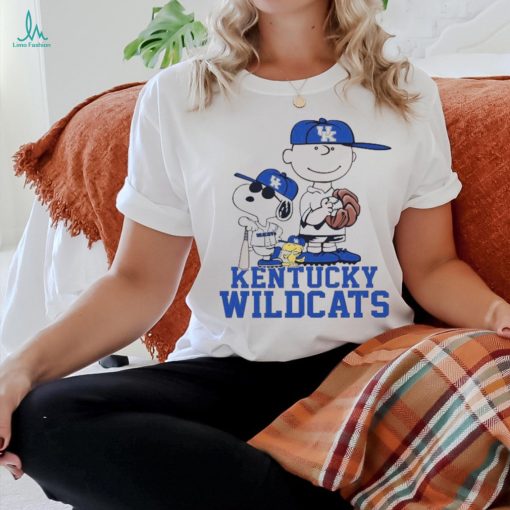 Snoopy and Charlie Brown Kentucky Wildcats baseball shirt