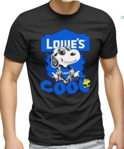 Snoopy and Woodstock cool Lowe’s logo shirt
