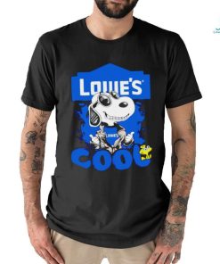 Snoopy and Woodstock cool Lowe’s logo shirt