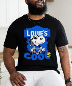 Snoopy and Woodstock cool Lowe’s logo shirt
