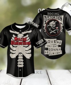 Social Distortion Orange County California Custom Baseball Jersey