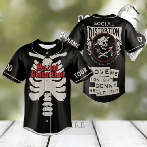 Social Distortion Orange County California Custom Baseball Jersey