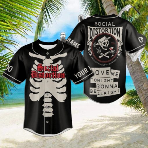 Social Distortion Orange County California Custom Baseball Jersey