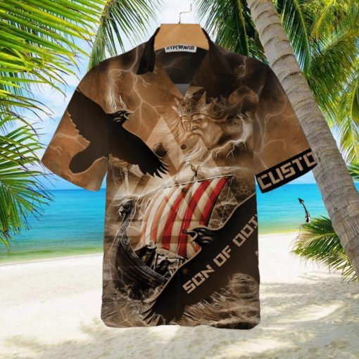 Son Of Odin Custom Name Aloha Hawaiian Shirts For Men For Women