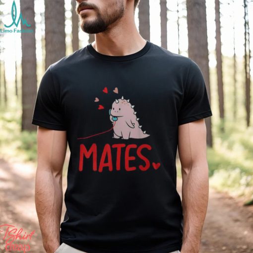Soul Mates Cute Dinosaur Valentine’s Day Matching Couples Men’s T shirt