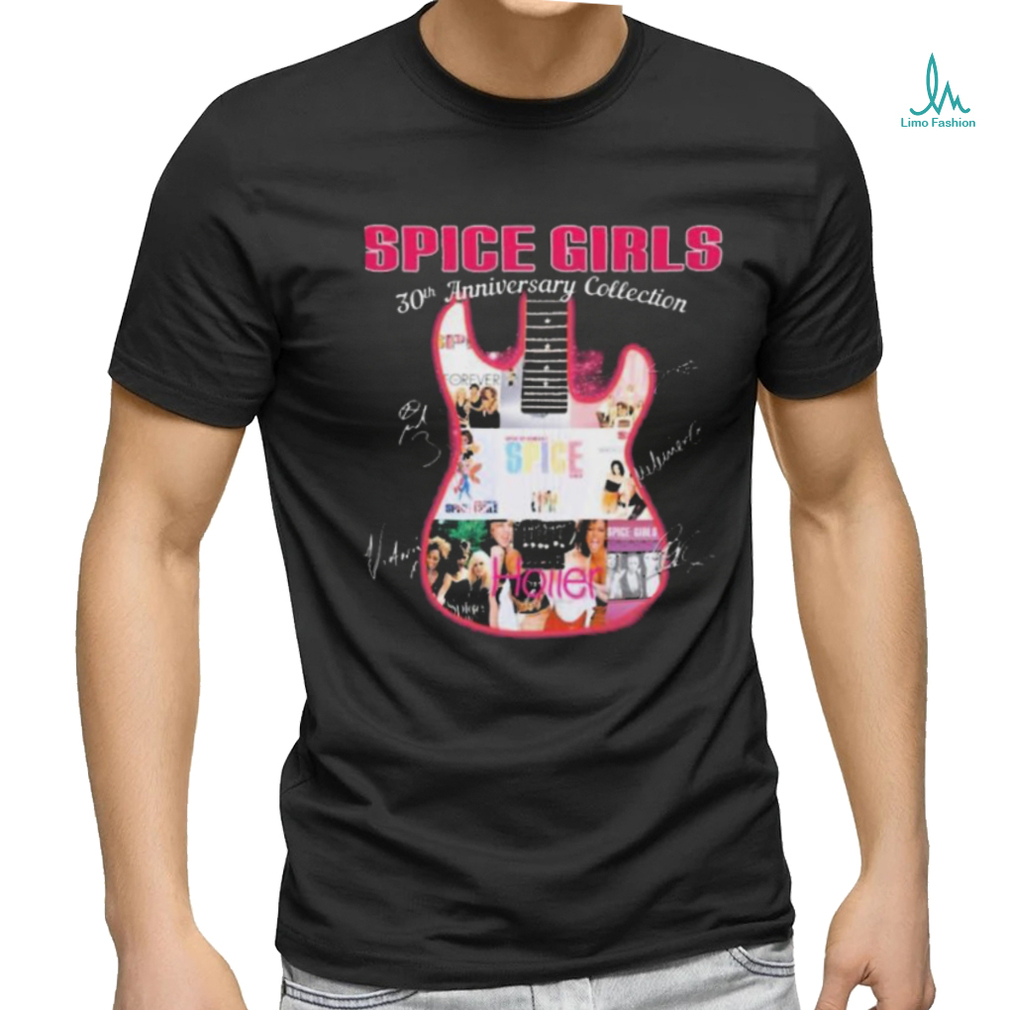 Spice Girls 30th Anniversary Collection Fan Guitar Signatures shirt Spice Girls 30th Anniversary Collection Fan Guitar Signatures shirt