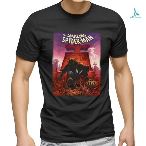 Spider Man Mad Engine Grave Graphic T Shirt