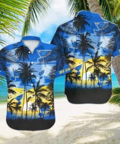 St Louis Blues NHL Hawaii Coconut And Logo Full Printed Hawaiian Shirt