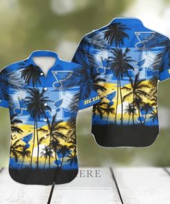 St Louis Blues NHL Hawaii Coconut And Logo Full Printed Hawaiian Shirt, hoodie, sweater, long sleeve and tank top St Louis Blues NHL Hawaii Coconut And Logo Full Printed Hawaiian Shirt