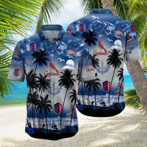 St.louis Sports Palm Tree Summer Hawaiian Shirt