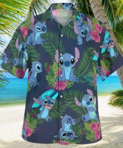 Stitch Disney Palm Leaves Pattern All Over Print Hawaiian Shirt