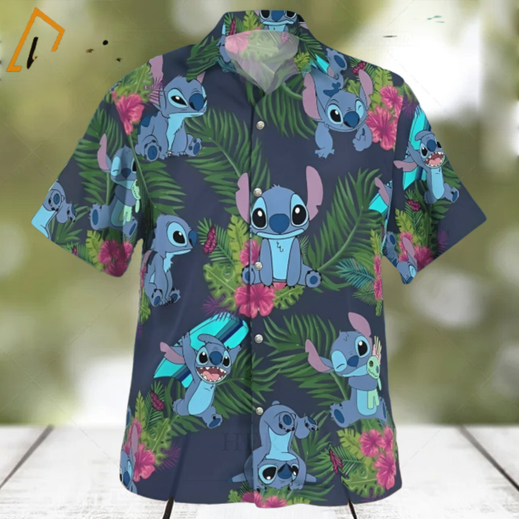 Stitch Disney Palm Leaves Pattern All Over Print Hawaiian Shirt Stitch Disney Palm Leaves Pattern All Over Print Hawaiian Shirt