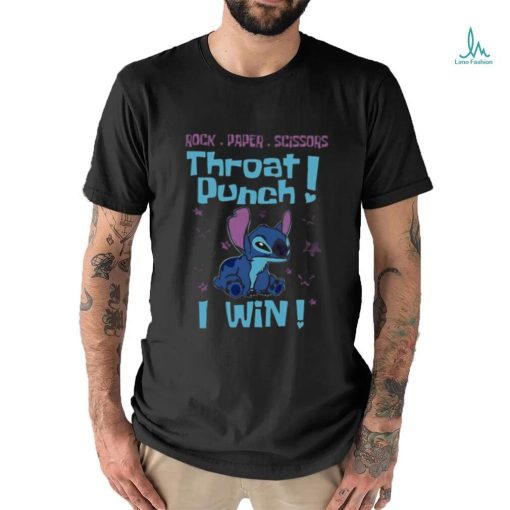 Stitch rock paper scissors throat punch i win shirt