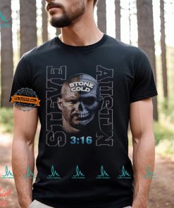 Stone Cold Steve Austin Skull Face Black T shirt