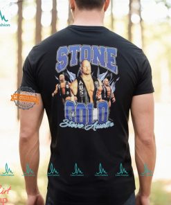 Stone Cold Steve Austin Walkout Blue Flames Mens Black T shirt