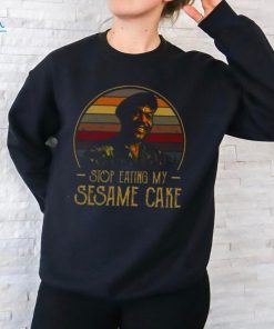 Stop Eating My Sesame Cake Graphic Design Printed Casual Daily Basic Unisex T Shirt