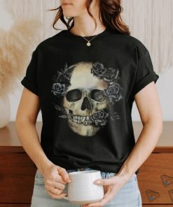 Sugar Flower Halloween Skull Death Cool Colorful Print T Shirt