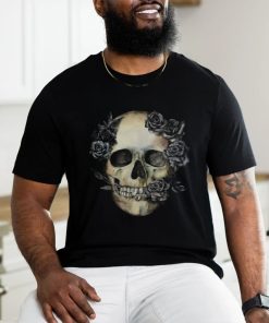 Sugar Flower Halloween Skull Death Cool Colorful Print T Shirt