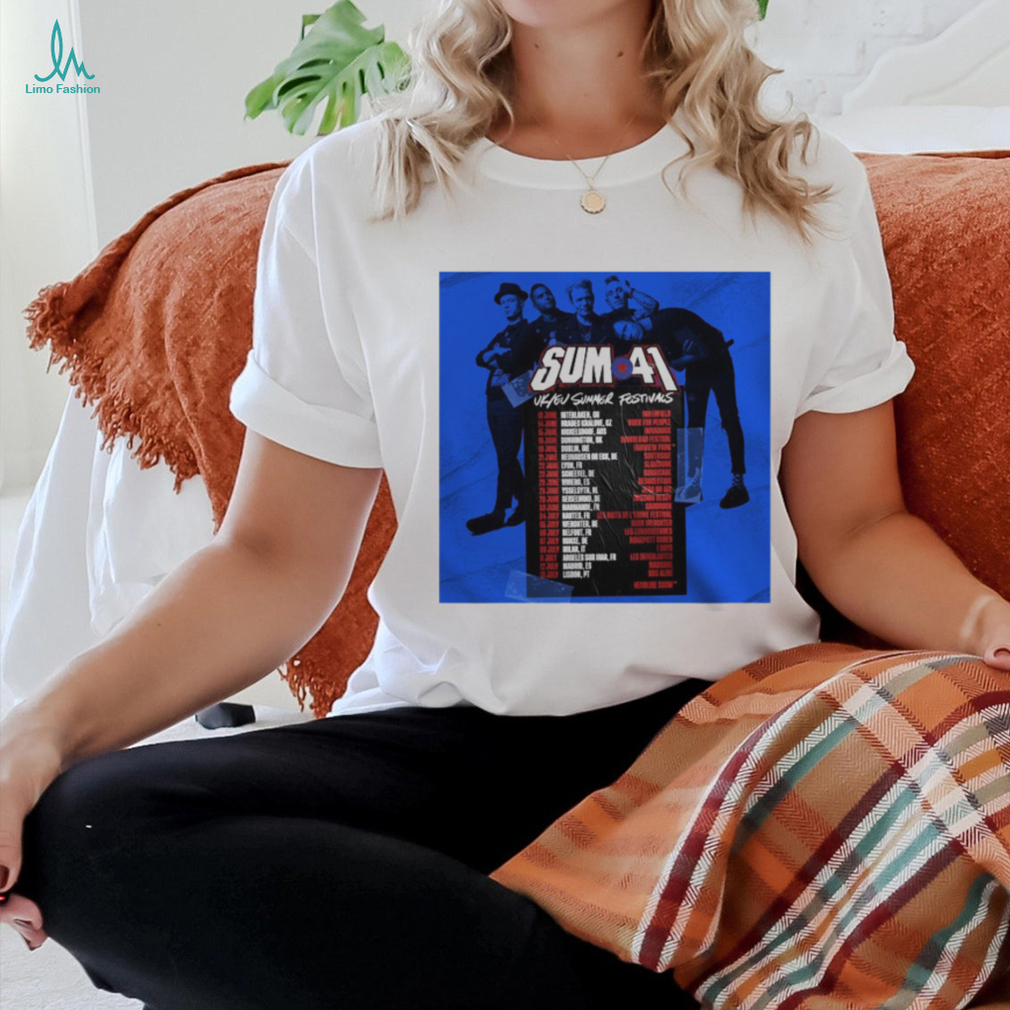 Sum 41 Rock Band UK EU Summer Festivals 2024 T Shirt Sum 41 Rock Band UK EU Summer Festivals 2024 T Shirt