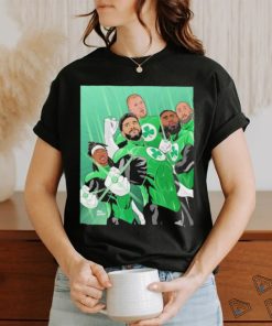 Super Heroes Boston Celtics Basketball NBA bleed green 2024 shirt