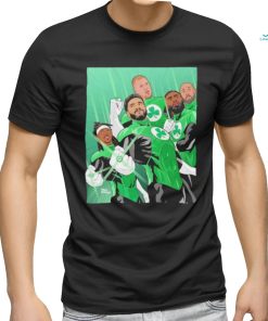 Super Heroes Boston Celtics Basketball NBA bleed green 2024 shirt