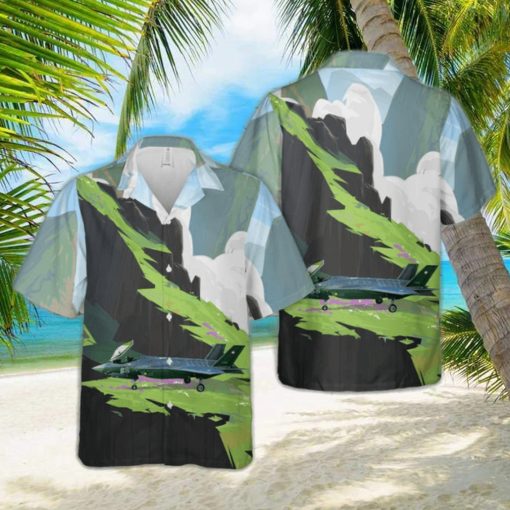 Swiss Air Force F35 Hawaiian Shirt