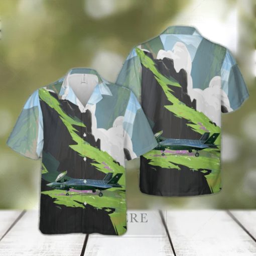 Swiss Air Force F35 Hawaiian Shirt