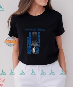 Team Dallas Mavericks Fanatics 2024 Western Conference Champions Jump Ball Roster T Shirt