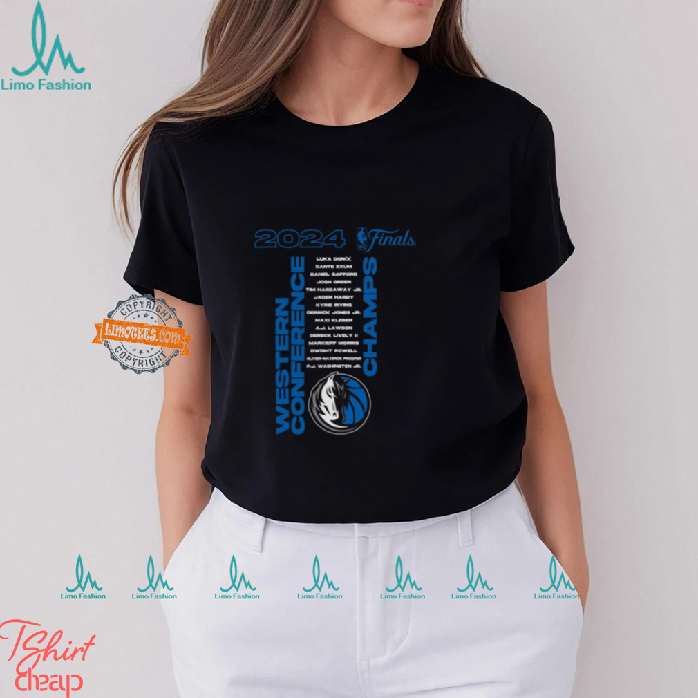 Team Dallas Mavericks Fanatics 2024 Western Conference Champions Jump Ball Roster T Shirt Team Dallas Mavericks Fanatics 2024 Western Conference Champions Jump Ball Roster T Shirt
