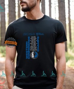 Team Dallas Mavericks Fanatics 2024 Western Conference Champions Jump Ball Roster T Shirt
